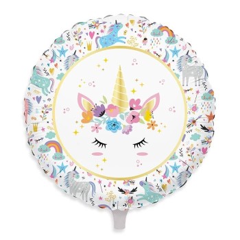 Palloncino mylar 18" Cm. 45 - Unicorno