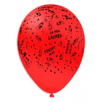 Palloncino lattice 11-12" stampa globo - La mia laurea - Blister 10 pezzi
