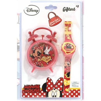 Set regalo Minnie sveglia e orologio da polso
