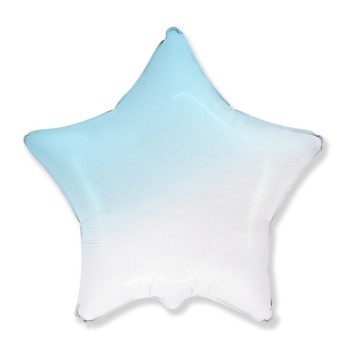 Palloncino mylar 18" Cm. 45 Stella celeste sfumato