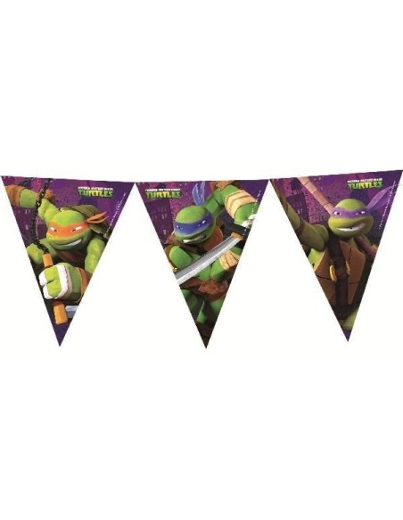 Festone bandierine pvc Mt. 3,60 Ninja Turtles