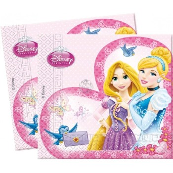 Tovaglioli carta cm. 33x33 Principesse - Confezione 20 pezzi