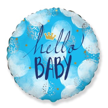 Palloncino mylar 18" Cm. 45 - Hello Baby Boy