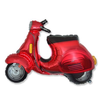 Palloncino mylar Supershape scooter rosso 38"