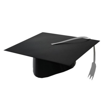 Cappello laurea cartonato "Tocco" Cm. 23x10