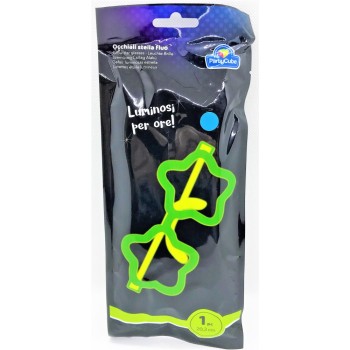 Occhiali luminosi fluo stella - Colori assortiti