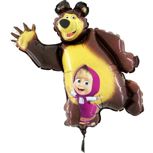 Palloncino mylar minishape 14" Masha e Orso