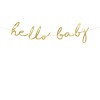 Festone banner "Hello Baby" Gold Cm. 18x70