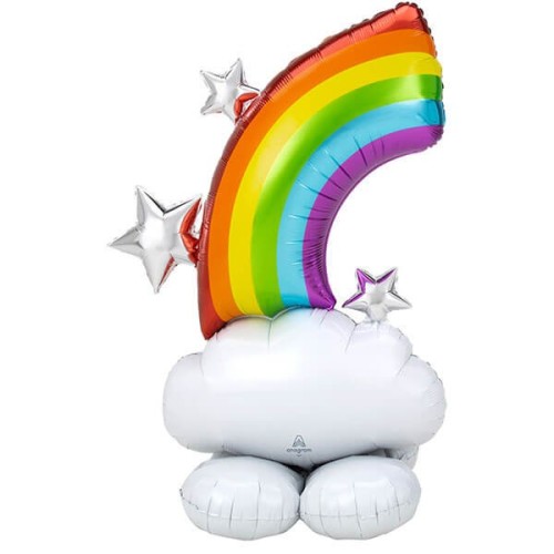 Palloncino mylar Airloonz Nuvoletta con arcobaleno Cm. 132