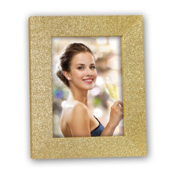 Portafoto legno glitterato "Broadway Gold" Cm. 13x18
