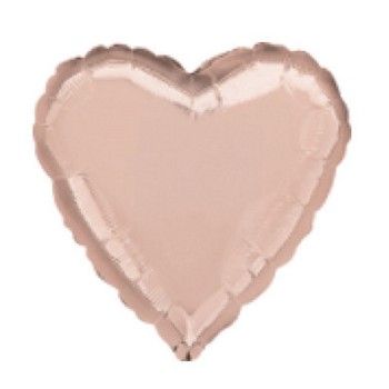 Palloncino mylar minishape 9" - Cuore Rosa Gold - Blister 5 pezzi