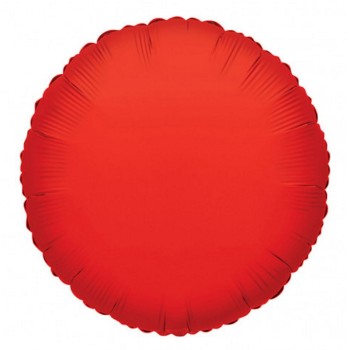 Palloncino mylar minishape 9" - Rotondo Rosso - Blister 5 pezzi