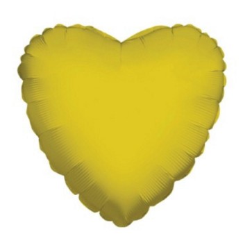 Palloncino mylar minishape 9" - Cuore Oro Gold - Blister 5 pezzi