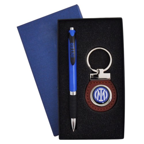 Set penna e portachiavi in confezione regalo FC Inter