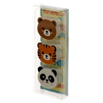 Blister 3 gommine sagomate animali dolci
