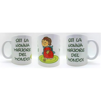 Tazza mug ceramica "Sei la nonna migliore del mondo"