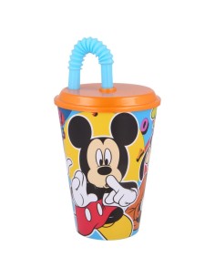 Bicchiere con cannuccia 430 ML - Topolino and friends