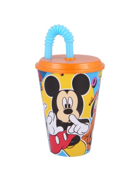 Bicchiere con cannuccia 430 ML - Topolino and friends