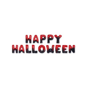 Palloncini mylar scritta completa "Happy Halloween" H. cm. 40