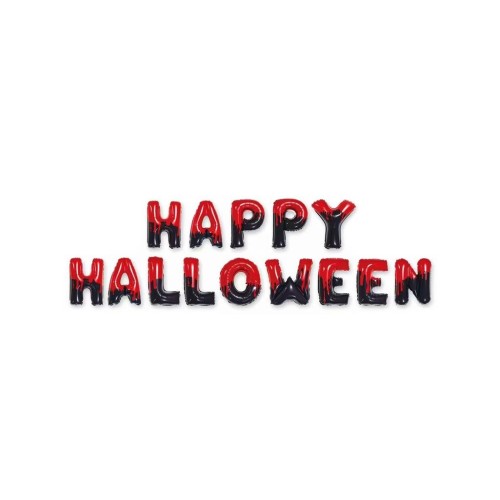 Palloncini mylar scritta completa "Happy Halloween" H. cm. 40