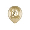 Palloncini in lattice Glossy oro cromati Cm. 30 - Stampa 60 - Blister 6 pezzi