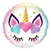 Palloncino mylar 18" Cm. 45 - Unicorno soft - Sfuso - Confezione 5 pezzi