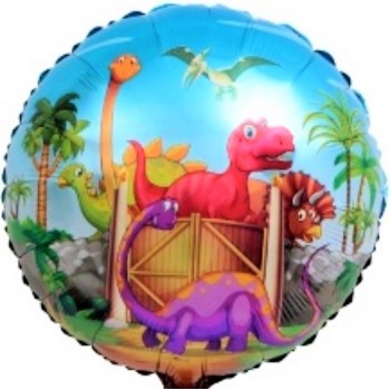 Palloncino mylar 18" Cm. 45 - Dinosauri safari