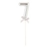 Topper per torta Numero 7 Silver Cm. 23