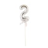 Topper per torta Numero 2 Silver Cm. 23