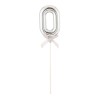 Topper per torta Numero 0 Silver Cm. 23