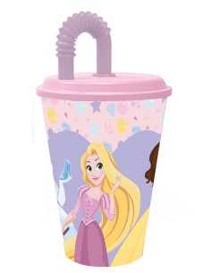 Bicchiere con cannuccia sport 430 ML Principesse