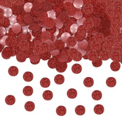 Confetti in plastica glitterati cm. 1 - 20 gr. - Rosso