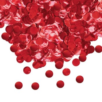 Confetti in foil tondi cm. 2 - 50 gr. - Rosso metallizzato