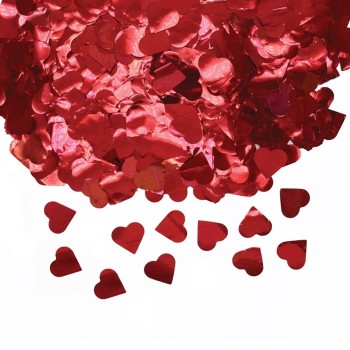 Confetti in foil cuori rossi cm. 2 - 50 gr.