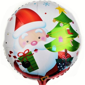 Palloncino mylar rotondo 18" Cm. 45 - Babbo Natale
