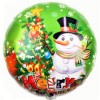 Palloncino mylar rotondo 18" Cm. 45 - Merry Christmas - Sfuso - Confezione 5 pezzi