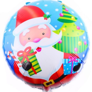 Palloncino mylar rotondo 18" Cm. 45 - Babbo Natale