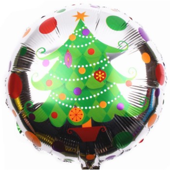 Palloncino mylar rotondo 18" Cm. 45 - Albero di Natale