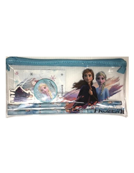 Astuccio bustina piatta pvc trasparente con accessori - Frozen
