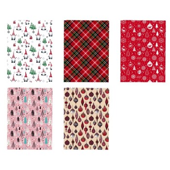 Carta da regalo patinata Cm. 100x70 Natalizia - Soggetti assortiti