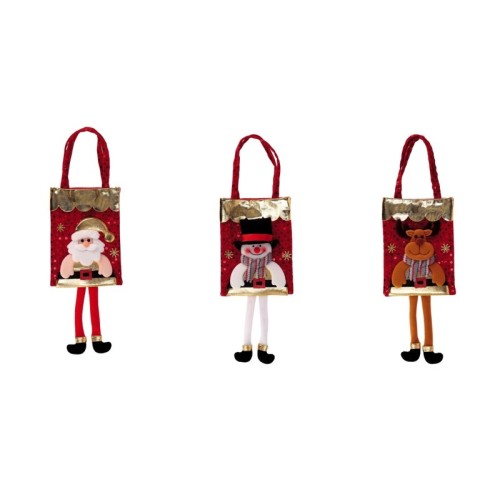 Borsetta shopper con gambe "Noel" Cm. 63x20 - Soggetti assortiti