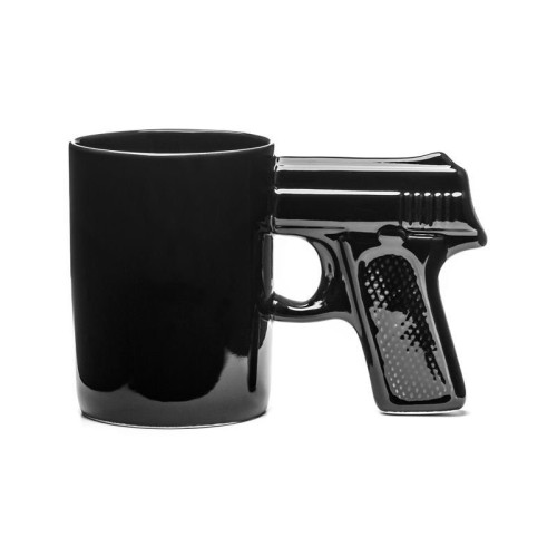 Tazza mug ceramica "Pistola" nera