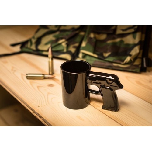 Tazza mug ceramica "Pistola" nera