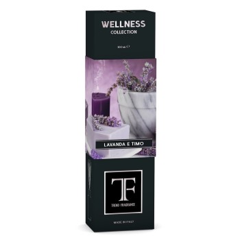 Diffusore essenze 100 ML "Wellness Collection" con midollini - Lavanda e Timo