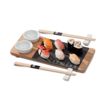 Set per Sushi con tagliere legno Cm. 30x14