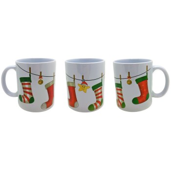 Tazza mug ceramica natalizia "Calze"