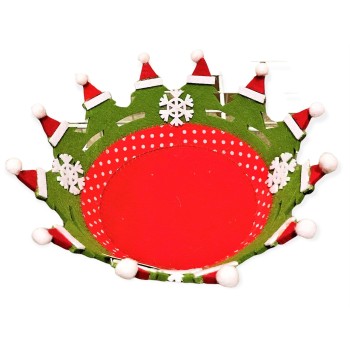 Cestino da tavolo rotondo Babbo Natale Cm. 29 - Modelli...