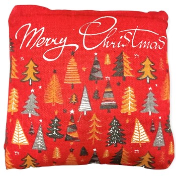 Cuscino quadrato natalizio in cotone Cm. 45x45 "Merry Christmas"