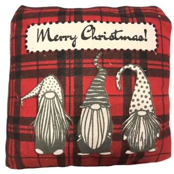 Cuscino quadrato natalizio in cotone Cm. 45x45 "Merry Christmas"