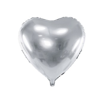 Palloncino mylar cuore Cm. 61 - Silver